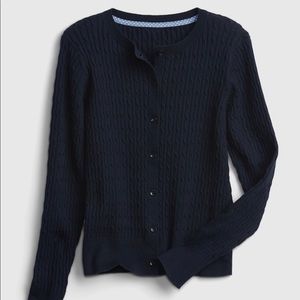 Gap kids Girls Navy Cable Cardigan Sweater XXL NWT